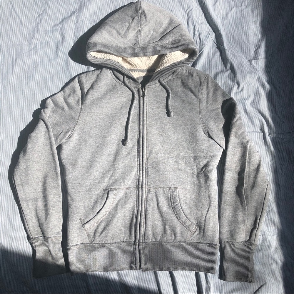 Fuzzy Lined Full Zip Hoodie